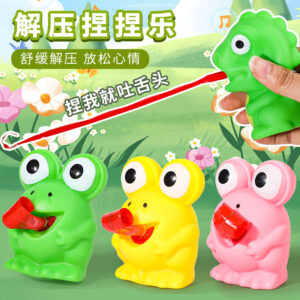 Wholesale Tongue voice frog pinch music big eye frog bb call small dinosaur slow rebound toy decompression toy vent ball