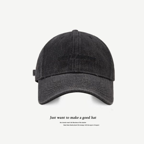 Wholesale Top Quality! Korean Style Washed Denim Peaked Cap Spring Embroidered Letters Sun Protection Casual Baseball Cap Women's Old Style