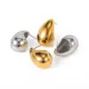 Wholesale 304 Stainless Steel Water Droplets PVD Coated 18K Real Gold Plated IG Style Plating Ear Studs