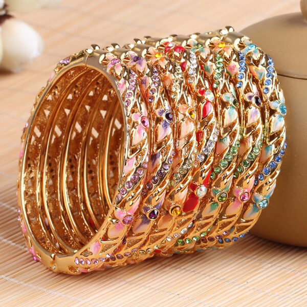 oly-7594fd1bfaf92bbd08a5c536fb26b56a Wholesale Beijing Cloisonne Bracelet Genuine Fine Hollow Diamond Fashion Ethnic Style Bracelet Gift