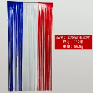 Red, White and Blue Tinsel Curtain