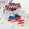 Wholesale American Flag Hair Claws For Women In Blue Acrylic, Commute Style Hairpin, Perfect For Independence Day