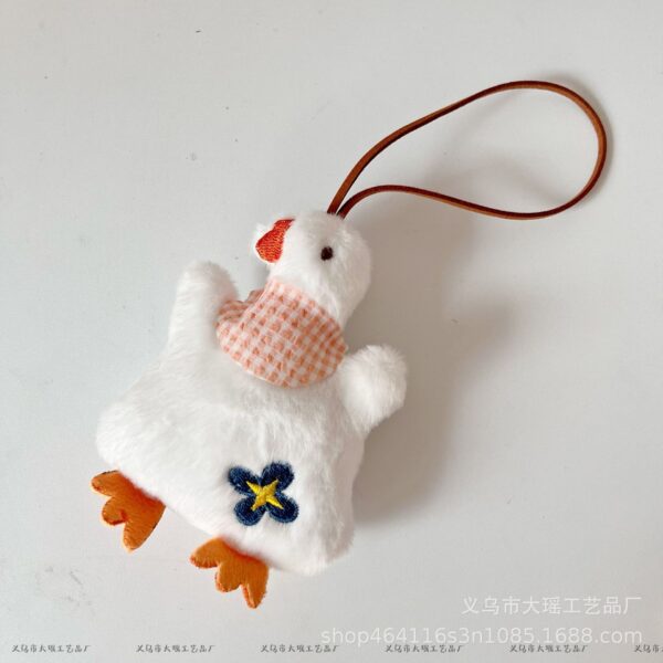 oly-75cb40c740220b1dbab5781d2ab0d84e Wholesale Creative Cartoon Big White Goose Plush Pendant Cute Bib Duck Doll Hanging Ornaments Grasping Machine Doll Bag Accessories Gift