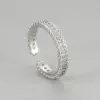 Wholesale New Full Diamond Design Open Ring Women's Style Light Luxury Elegant High-end Niche Fashion All-match Ring For Women