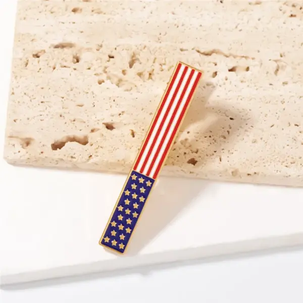 Wholesale American Flag Men's Zinc Alloy Cufflinks In French Style With Stamping Craft