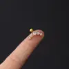 oly-761a78e347b3adc4ad23659333d266b2 Wholesale Copper Artificial Gemstones Ear Cartilage Rings & Studs Geometric Waterproof Non Tarnish Surgical Steel