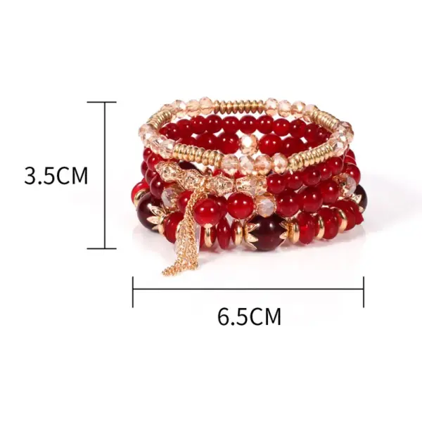 Wholesale Bohemian Multicolor Rhinestones Imitation Pearl Alloy Glass Wholesale Bracelets