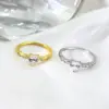 Wholesale Elegant Heart Shaped Ring For Women With Micro Paved Zircon Fashionable Personality Ring Romantic Style Suitable For Daily Wear And Dates