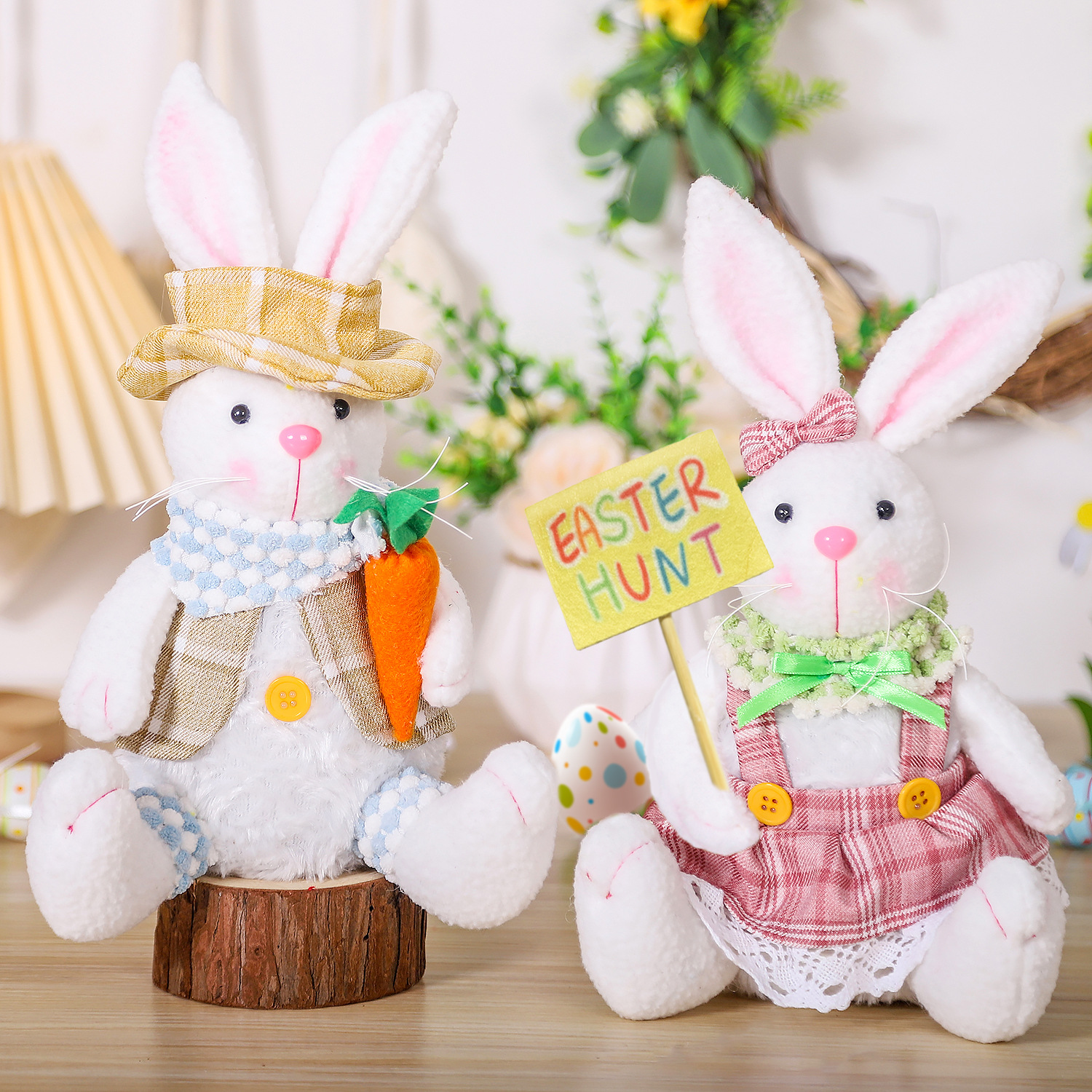 Wholesale Mingguan Cross-border New Easter Bunny Doll Holiday Party Cute Doll Decoration Creative Scene Props