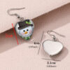 Wholesale Valentine's Day love Stainless steel Stainless steel glass heart-shaped ear hook Time Gem earrings