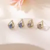 Wholesale Elegant Geometric Heart Zircon New Style Fashionable Versatile Lightweight Luxury Earrings Cross Pattern Polished Finish