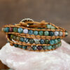 Wholesale Ethnic style personalized hand-woven hand rope many small stacked wearing agate bracelet bracelet