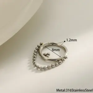 Steel Color 1.2*8 Nose Pin