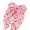 Wholesale valentine's day bow ribbon spring clip heart-shaped red lip printing hair clip hair accessories