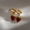 Wholesale PVD Coated Gold Plated Fruit Stainless Steel Elegant Commute Waterproof Non Tarnish Drop Earrings