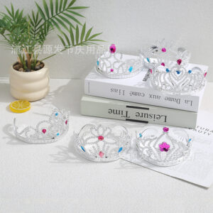 Wholesale Factory Direct Plastic Crown Korean Foreign Trade Children's Headwear Hair Band Accessories Girls Girls Princess Party Gifts