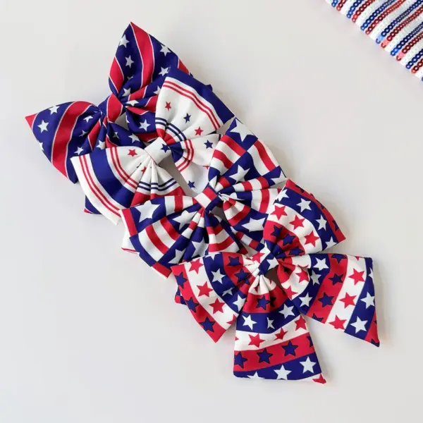 Wholesale American Flag Hairpin For Women In Multicolor Cloth, Perfect For Independence Day And Spring Celebrations