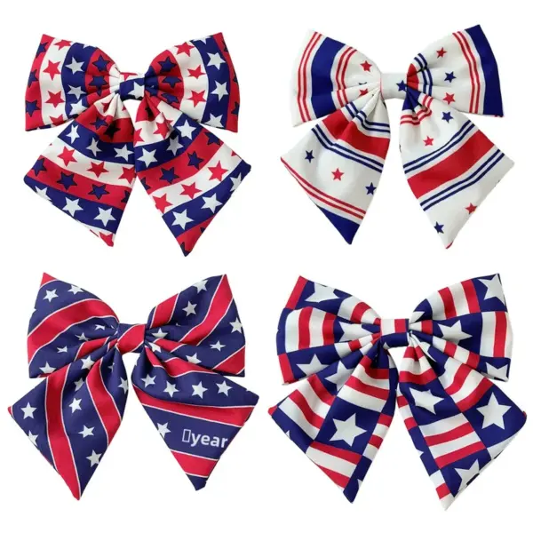 Wholesale American Flag Hairpin For Women In Multicolor Cloth, Perfect For Independence Day And Spring Celebrations