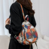 Wholesale Chest Bag Retro Soft Leather Stitching Contrast Color Single Shoulder Crossbody Bag Large Capacity Waist Bag Backpack for Women
