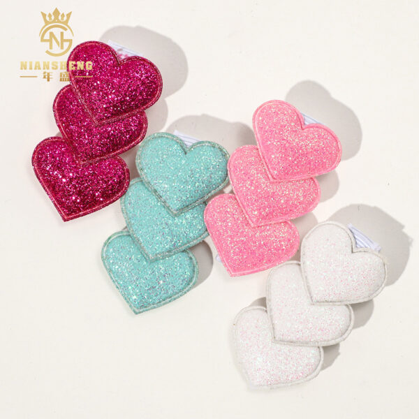 Wholesale  powder Valentine's Day love children's hair clip baby all-inclusive clip girls side clip in stock