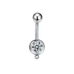 Single Bead Single Diamond-Silver