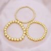 oly-76ef760a3b8fd6c6932b631b72c51401 Wholesale Beaded Gold Bracelet for Men and Women Color-retaining Gold Plated Stretch Multi-layer Stacked Round Beaded Bracelet Bracelet