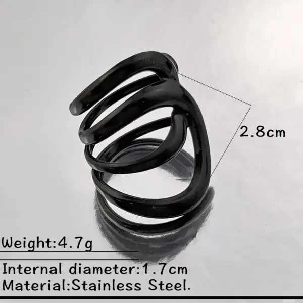 Wholesale Halloween New Style Black Stainless Steel Ring Snake Hand Dark Character Twisted Dark Ring Colorful Festival Suitable Men Women Matching Photography