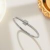 oly-77051fa6d180a55c5142e0588577a117 Wholesale Fashion Diamond-Encrusted Titanium Steel Bracelets for Women Diamond Retro Bracelets Taigang Rose Gold Open Hand Jewelry