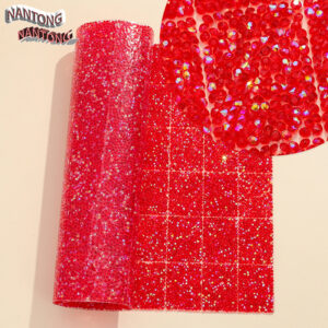 18 translucent bright red pointed bottom rhinestone style / Pointed bottom rhinestones with resin cylindrical hot melt square adhesive tape [full piece 24*40cm small square 3*4cm]