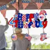Wholesale 4th Of July Independence Day Wooden Pendant Decoration American National Day Scene Festive Atmosphere Decoration Wooden Sign Pendant