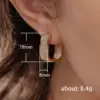 Wholesale Copper Zircon U Shape Shiny Hoop Earrings For Women'S