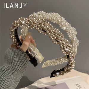 Wholesale South Korea Retro Pearl Hair Band Temperament Simple Super Fairy Pressure Hair Cards Women's Sweet Outgoing All-match Hair Band Hair Bars