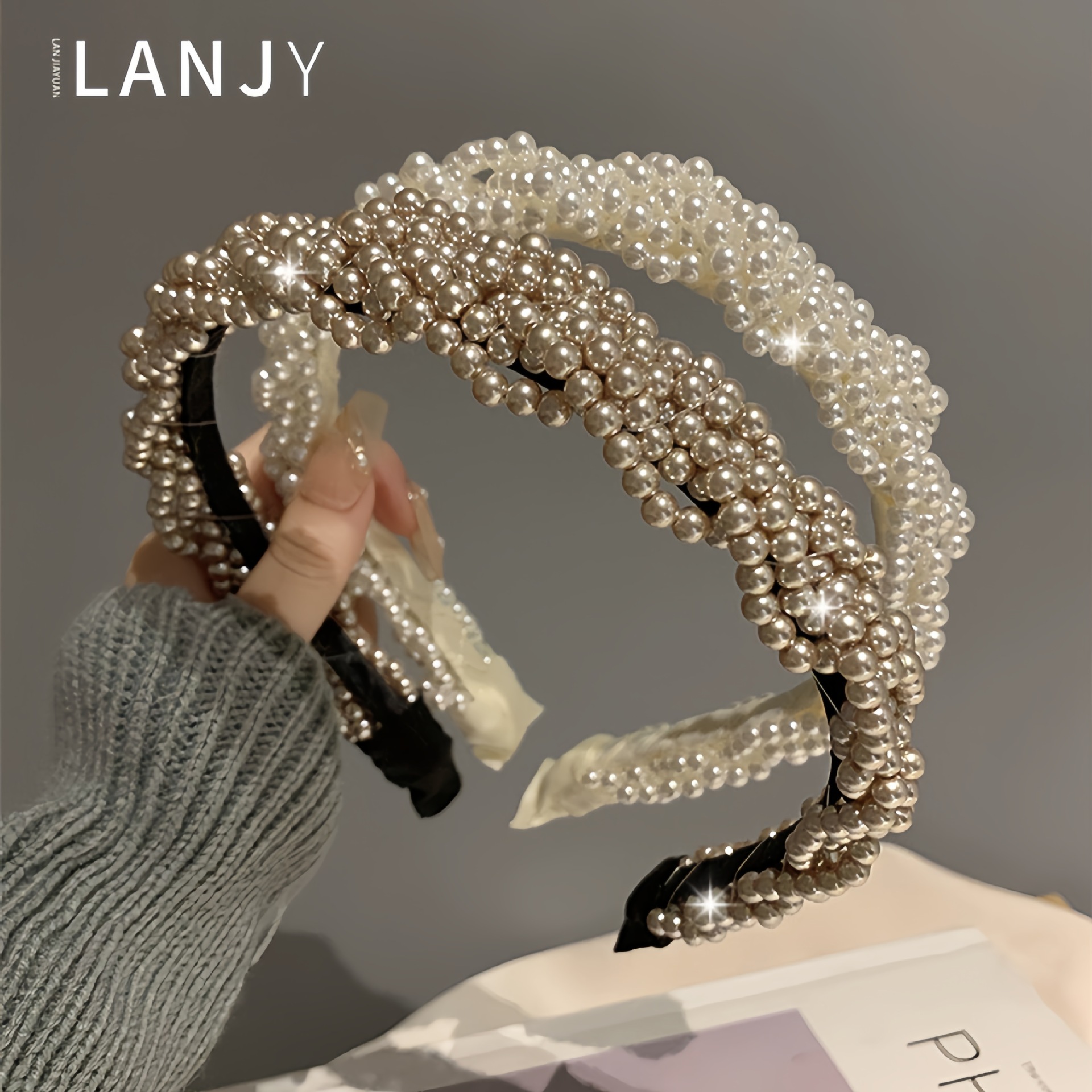 Wholesale South Korea Retro Pearl Hair Band Temperament Simple Super Fairy Pressure Hair Cards Women's Sweet Outgoing All-match Hair Band Hair Bars