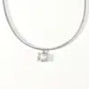Wholesale Fashion Niche Luxury Diamond-Studded Spring Chain 304 Stainless Steel 18K Gold Plated Necklace