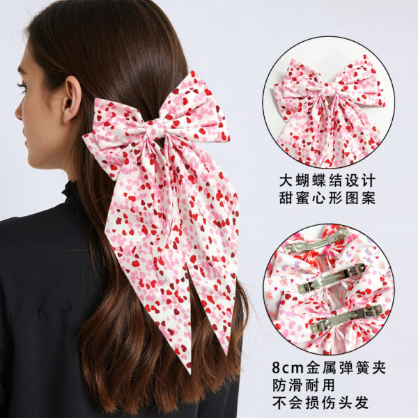 oly-779e0a4fcb13d25658b3332a66a6e52a Wholesale valentine's day bow ribbon spring clip heart-shaped red lip printing hair clip hair accessories
