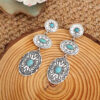 oly-779eb1763bad2a8defc5d4d0687e1e49 Wholesale retro Western wind turquoise oval earrings personality exaggerated earrings