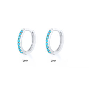 White Gold-Turquoise 9mm