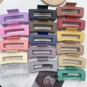 Wholesale European and American Cross-Border Amazon Hairpin Back of Head Grabber Square Frosted Large Hairpin Female Hairpin Clip