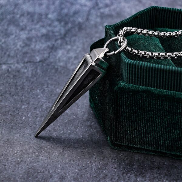 oly-77cee6e4d9a81012dea98e2fa70125c5 Wholesale retro trend triangular cone shape stainless steel pendant