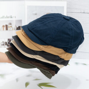 Wholesale Japanese Artistic Retro Octagonal Hat Men's and Women's All-match Light Plate Solid Color Forward Hat British Painter Hat Newsboy Hat Fashion