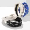 Wholesale Solid Color Pearl Hairband American Flag Women Hair Accessories Durable Minimalist Women Hairband