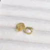 Wholesale European And American Cross-Border Niche High-End Oval Pearl Earrings For Women, Elegant Fashionable Simple Versatile Vacuum Electroplated 18K Gold Copper Earrings