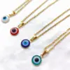 Wholesale Fashion Devil's Eye Titanium Steel Enamel Pendant Necklace 1 Piece