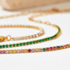 Wholesale Stainless steel zircon bracelet PVD vacuum gold-plated exquisite titanium steel bracelet jewelry