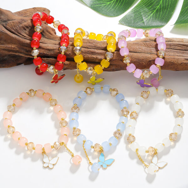oly-7824663688fee61af003bab14eb6d1a9 Wholesale Arrival Bracelet Glass Abacus Beads Handmade Woven Bracelet Butterfly Pendant Colorful Beads Bracelet Jewelry for Women