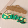 oly-782ad5214911e569ddd6ff691d10827b Wholesale 3 pairs St. Parcret Festival Irish green clover hat pendant drop oil earrings suit festival earrings