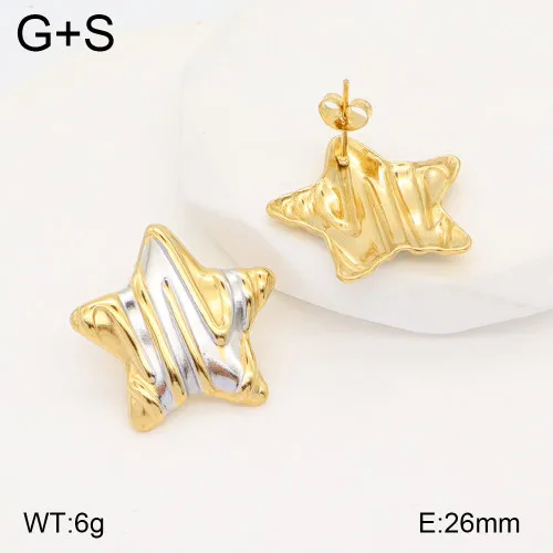 Wholesale Ion Plating (IP) 18K Gold Plated Square Heart Shape Butterfly 304 Stainless Steel Vacation Classic Style Waterproof Non Tarnish Ear Studs
