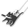 oly-783047e567873f9fb00cb59773aaf4ba Wholesale stainless steel creative knife cat tag keychain personality fashion cartoon titanium steel drop oil necklace pendant