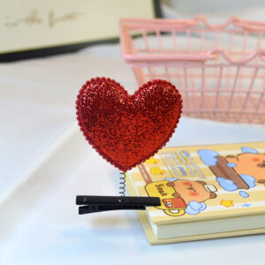 Bright red love hairpin