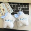 oly-784ef98500f3197c8fdb0fb342638f4e Wholesale Cute Large Plush Cat Five-pointed Star Keychain Girl's Heart Milk Hoo All-match Schoolbag Pendant Girlfriend Gift